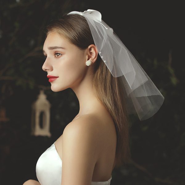 ⁦Veil Bowknot Head Accessories Props⁩ - الصورة ⁦3⁩