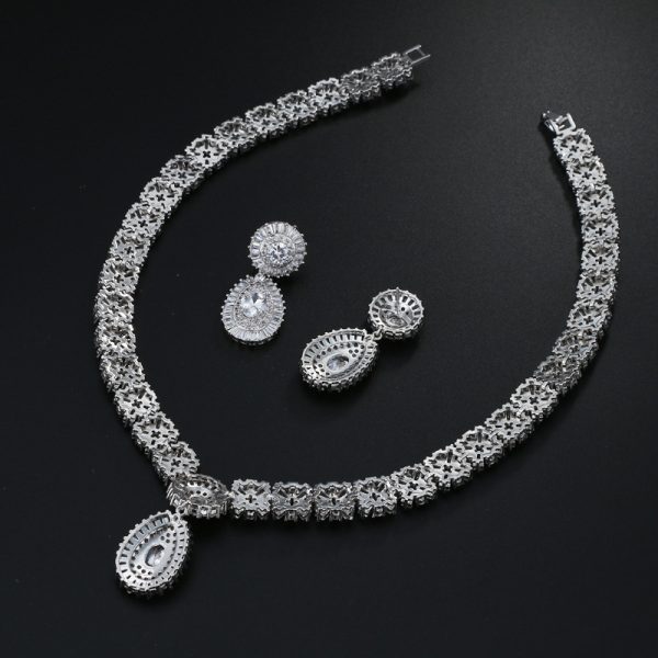 ⁦Temperament Fashion Bride Round Zircon Wax Inlaid Jewelry⁩ - الصورة ⁦2⁩