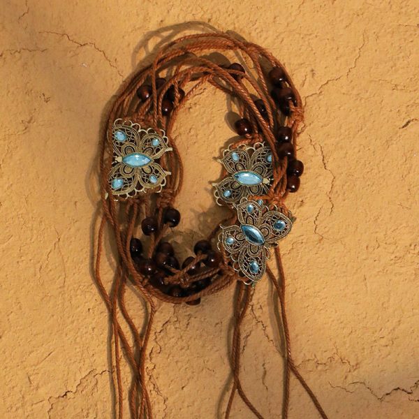 ⁦Butterfly Waist Chain Hand-woven Dress Accessories⁩ - الصورة ⁦7⁩