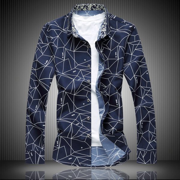 ⁦Men's shirts long casual shirts⁩ - الصورة ⁦3⁩