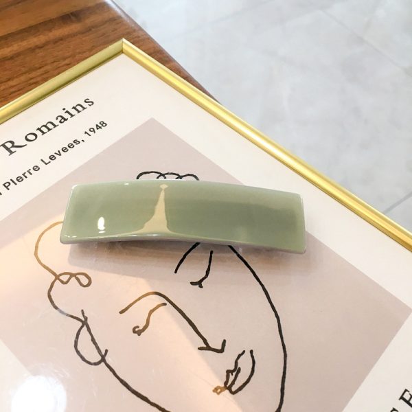 ⁦Acetate Simple Graceful Hair Accessories Horizontal Clip Rectangular All-match Spring Clip For Women⁩ - الصورة ⁦6⁩