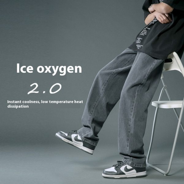⁦Loose Straight Summer Thin Jeans For Men⁩ - الصورة ⁦4⁩