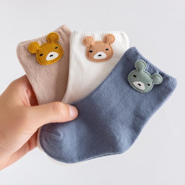 ⁦Cartoon Patch Children's Socks 3 Pairs Accessories⁩ - الصورة ⁦6⁩