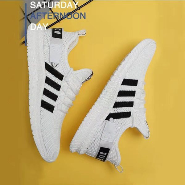 ⁦Men's Trendy Casual Sneakers Lace Up Cotton⁩ - الصورة ⁦2⁩