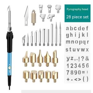 Wooden Gourd Pyrography 28 Piece Set Of Carving Accessories