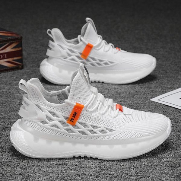 ⁦Mesh Sneakers Men Lace Up Running Shoes⁩ - الصورة ⁦5⁩