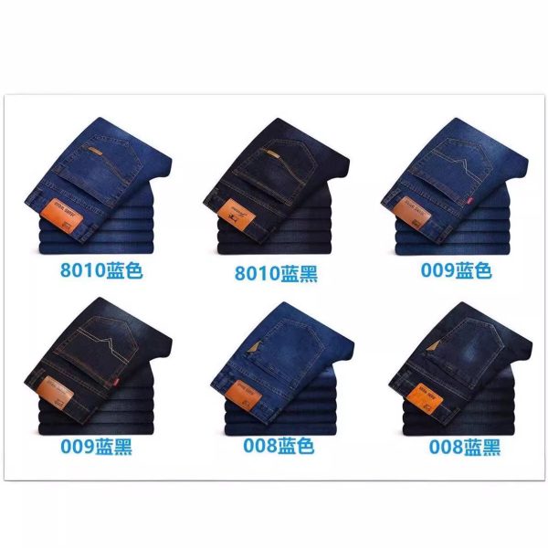 ⁦Men's Jeans Men's Loose Straight Stretch Long⁩ - الصورة ⁦4⁩