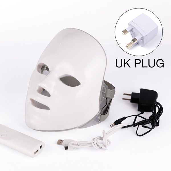⁦Beauty Instrument Beauty Red Purple Light Photon Skin Rejuvenation Mask Instrument Household Acne Spectrometer Face⁩ - الصورة ⁦7⁩
