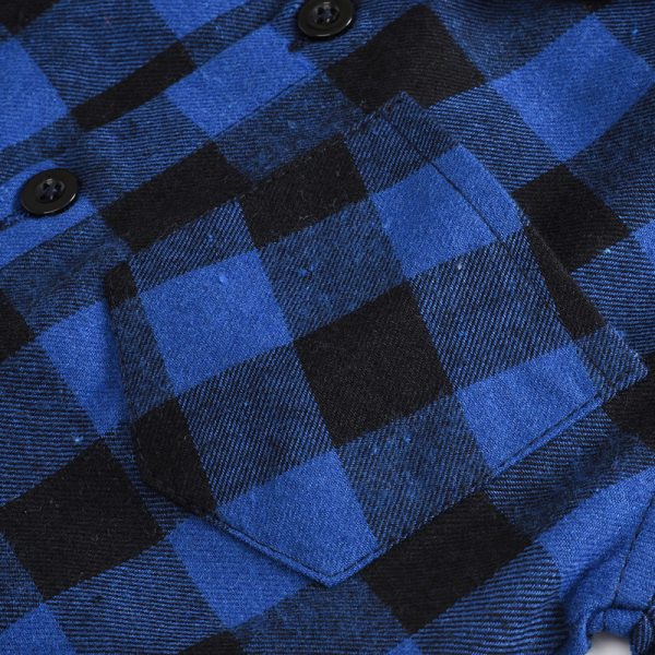 ⁦Boys And Girls Plaid Shirts Handsome Tops For Middle And Small Children⁩ - الصورة ⁦7⁩