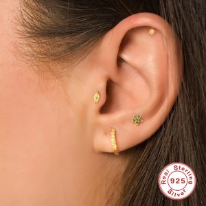 Color Diamond Snowflake Fashion Trending Earrings