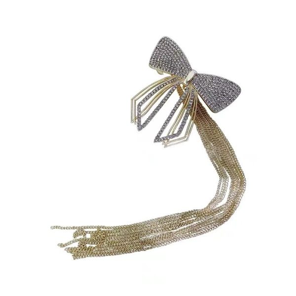 ⁦Women's Zinc Alloy Bow Tassel Hairpin Fashion Hair Accessories⁩ - الصورة ⁦4⁩