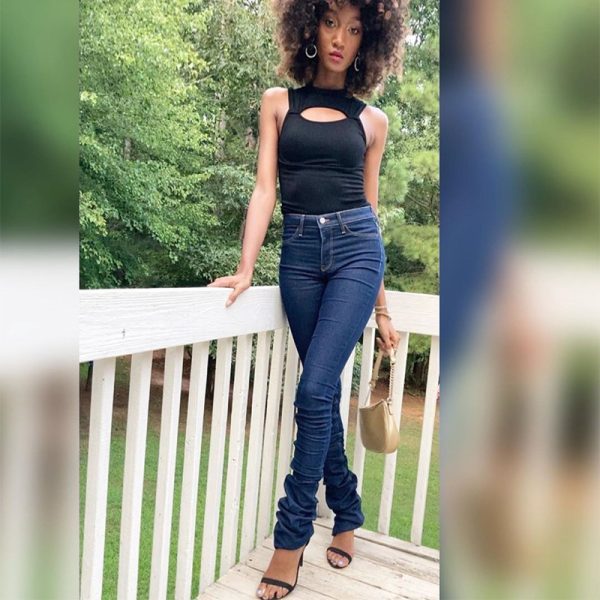 ⁦Versatile casual jeans stack pants⁩ - الصورة ⁦7⁩