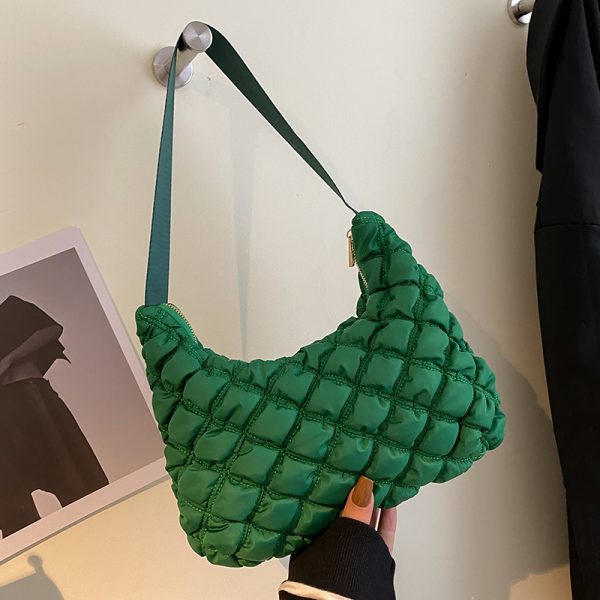 ⁦Women's Personalized Car Stitching Solid Color Nylon Bag⁩ - الصورة ⁦4⁩