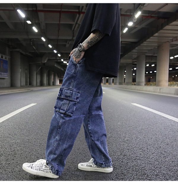 ⁦Workwear jeans wide leg pants⁩ - الصورة ⁦3⁩