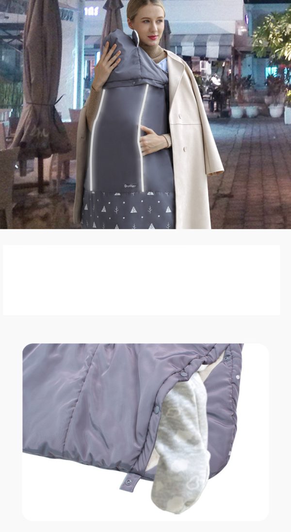 ⁦Warm Baby Carrier Cloak Cover Windproof  Quilt Stroller Accessories⁩ - الصورة ⁦3⁩