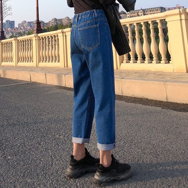 ⁦Jeans women wide leg pants women pants⁩ - الصورة ⁦2⁩