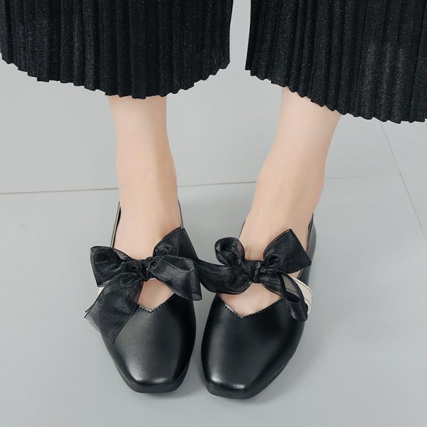 ⁦Bow tie flat casual women's shoes⁩ - الصورة ⁦7⁩