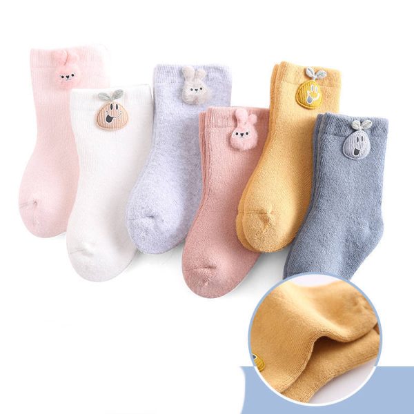 ⁦Terry Children's Socks Thickened Cartoon Accessories Warm Loose Mouth⁩ - الصورة ⁦5⁩