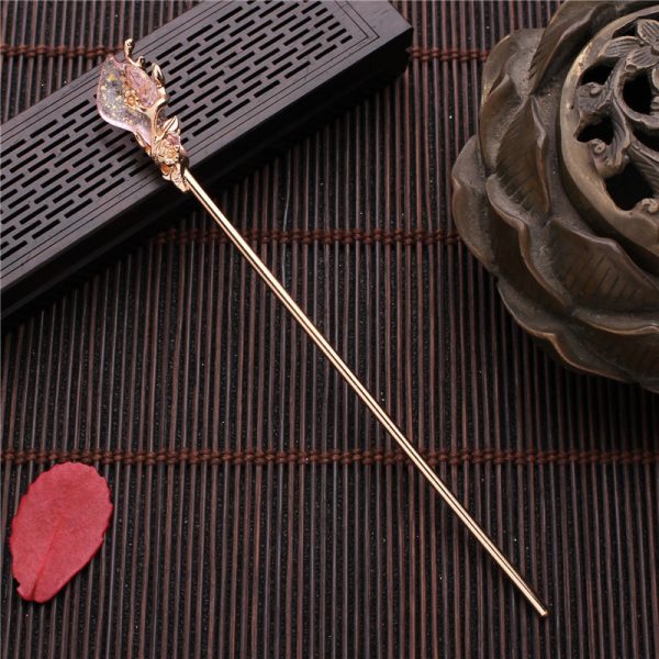 ⁦Women's Antique Simple Mulan Accessories Tassel Retro Hanfu Hairpin⁩ - الصورة ⁦3⁩
