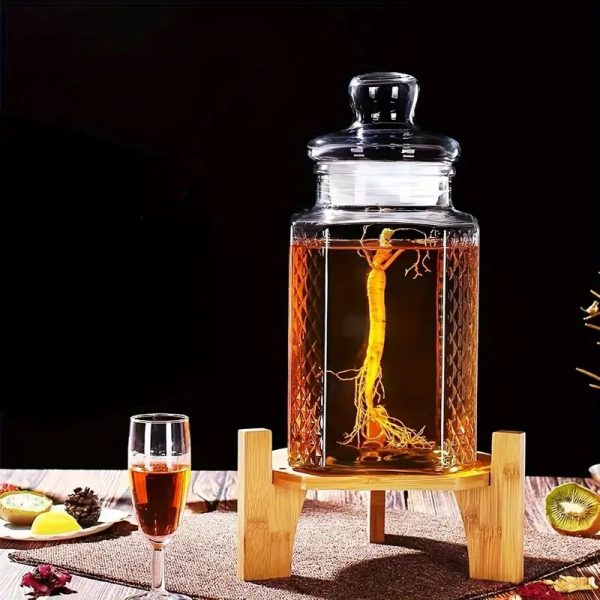 ⁦Bamboo Wooden Wine Bottle Cap - Versatile Round & Square Base For Glass Vases, Fish Tanks  Classic Home Decor Craft⁩ - الصورة ⁦9⁩