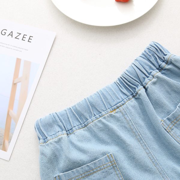 ⁦Strawberry loose wide-leg jeans women⁩ - الصورة ⁦4⁩