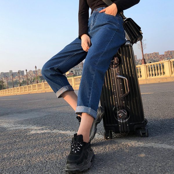 ⁦Jeans women wide leg pants women pants⁩ - الصورة ⁦5⁩