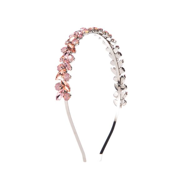 ⁦French Retro High-grade Hair Accessories Metal Texture Headband Rhinestone⁩ - الصورة ⁦4⁩