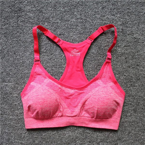 ⁦Women Shockproof Sport Bras Professional Yoga Shirts Tops, Seamless Sports Fitness Yoga Running Vest Tank Tops⁩ - الصورة ⁦5⁩