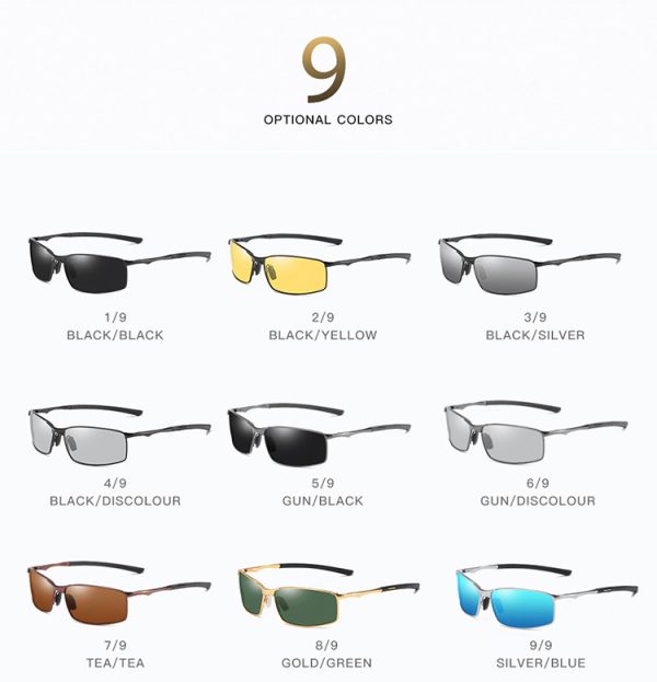 ⁦Men's Metal Sports Polarized Glasses Popular⁩ - الصورة ⁦3⁩