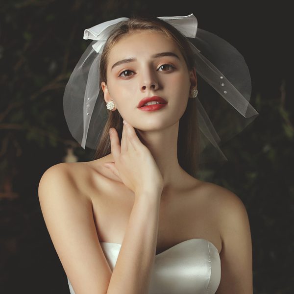 ⁦Veil Bowknot Head Accessories Props⁩ - الصورة ⁦7⁩