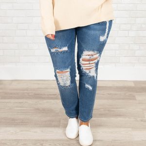 Women's Summer Plus Size Worn Fashion Jeans Women