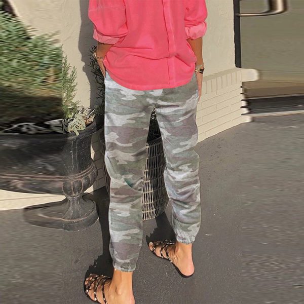 ⁦Camouflage casual pants women⁩ - الصورة ⁦4⁩