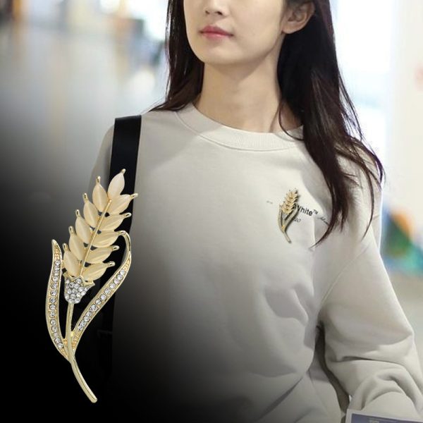⁦Brooch Wheat Corsage Wardrobe Malfunction Proof Pin Accessories⁩ - الصورة ⁦3⁩