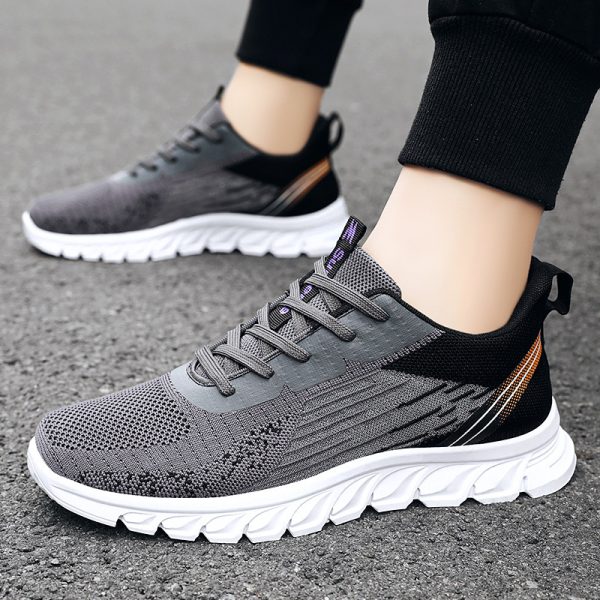 ⁦Men Sneakers Fashion Wavy Bottom Shoes Sport Running Walking Shoes⁩ - الصورة ⁦3⁩