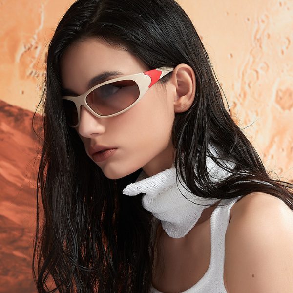 ⁦Sunglasses Female Ins Future Technology Sense Sun⁩ - الصورة ⁦2⁩