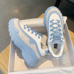 Women's Color Comfortable Platform Lightweight Increased Sneakers