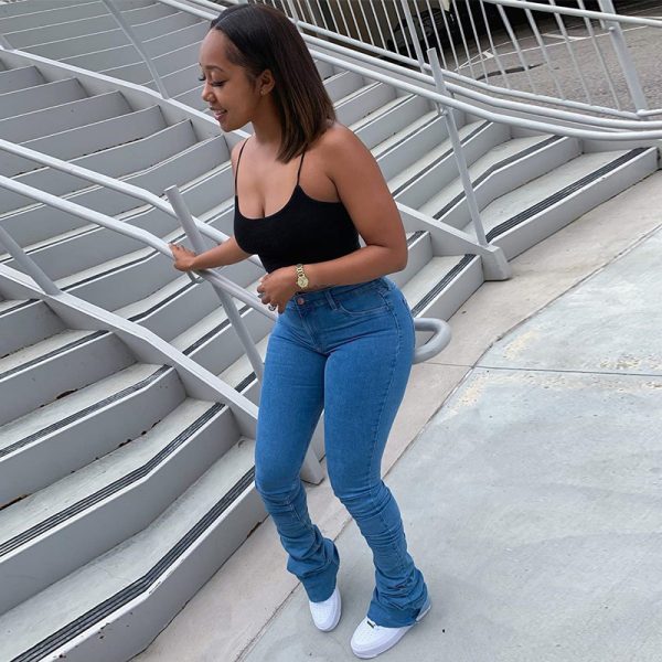 ⁦Versatile casual jeans stack pants⁩ - الصورة ⁦4⁩