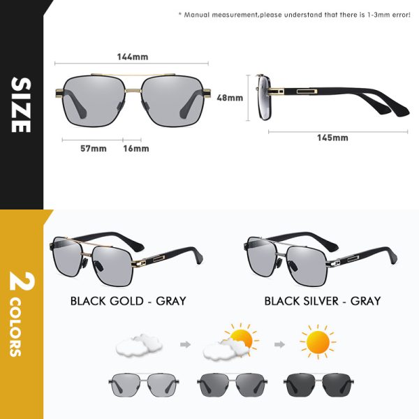 ⁦Vintage Metal Polarized UV Blocking Sunglasses⁩ - الصورة ⁦6⁩