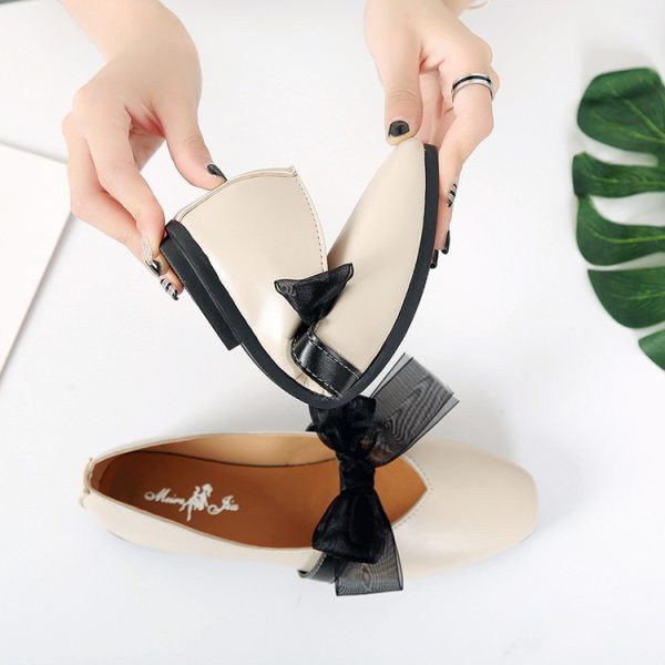 ⁦Bow tie flat casual women's shoes⁩ - الصورة ⁦5⁩
