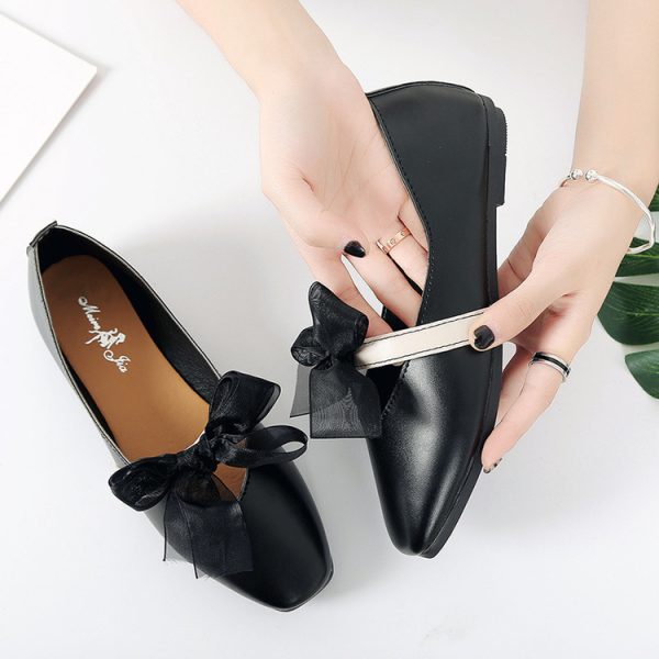 ⁦Bow tie flat casual women's shoes⁩ - الصورة ⁦4⁩