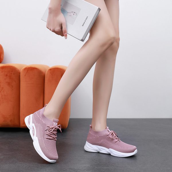 ⁦Women's Breathable Running Shoes Fly Weave Leisure Sports⁩ - الصورة ⁦3⁩