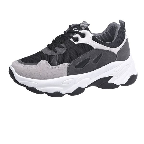 ⁦Women's Thick-soled Inner Heightening Panda Casual Mesh Sneakers⁩ - الصورة ⁦5⁩