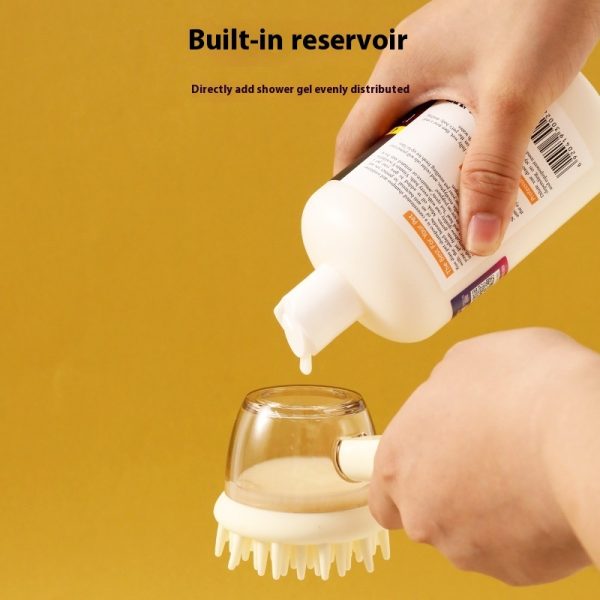 ⁦3 In 1 Pets Bath Brush For Dogs And Cats Shower Massage Brush, Depilation Comb And Foaming Tool, Anti-frizz Beauty Brush Pet Products⁩ - الصورة ⁦4⁩