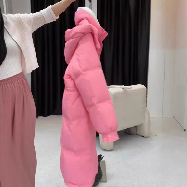 ⁦Women's Cotton-padded Mid-length Thickened Hooded Jacket⁩ - الصورة ⁦4⁩