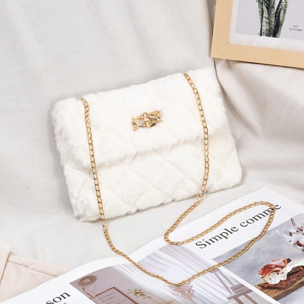 ⁦Ladies Ringer Plush Bag Fashion⁩ - الصورة ⁦2⁩