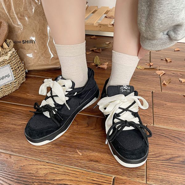 ⁦Women's Canvas Face Panda Casual Board Shoes⁩ - الصورة ⁦2⁩
