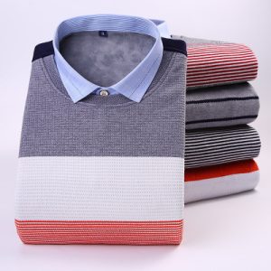 Fake two warm shirts