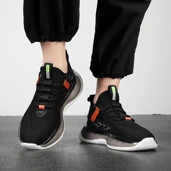 ⁦Mesh Sneakers Men Lace Up Running Shoes⁩ - الصورة ⁦4⁩