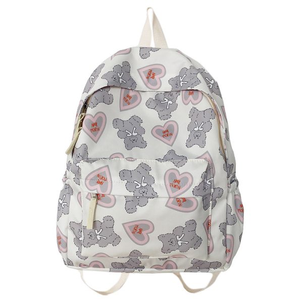 ⁦Women's Cute Fashion Bear Printed Schoolbag⁩ - الصورة ⁦6⁩