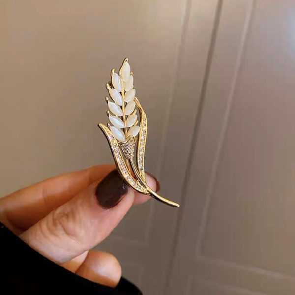 ⁦Brooch Wheat Corsage Wardrobe Malfunction Proof Pin Accessories⁩ - الصورة ⁦10⁩